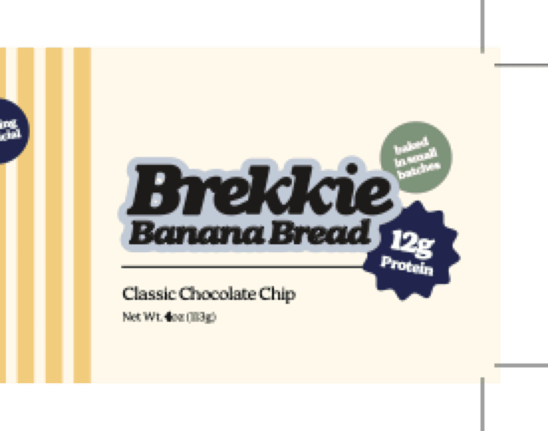Classic Chocolate Chip banana bread label